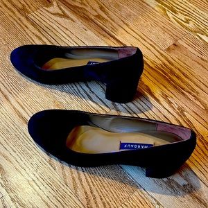 MARGAUX, The Heel, Black Suede, Size 9 (39 1/2) B. Like new.